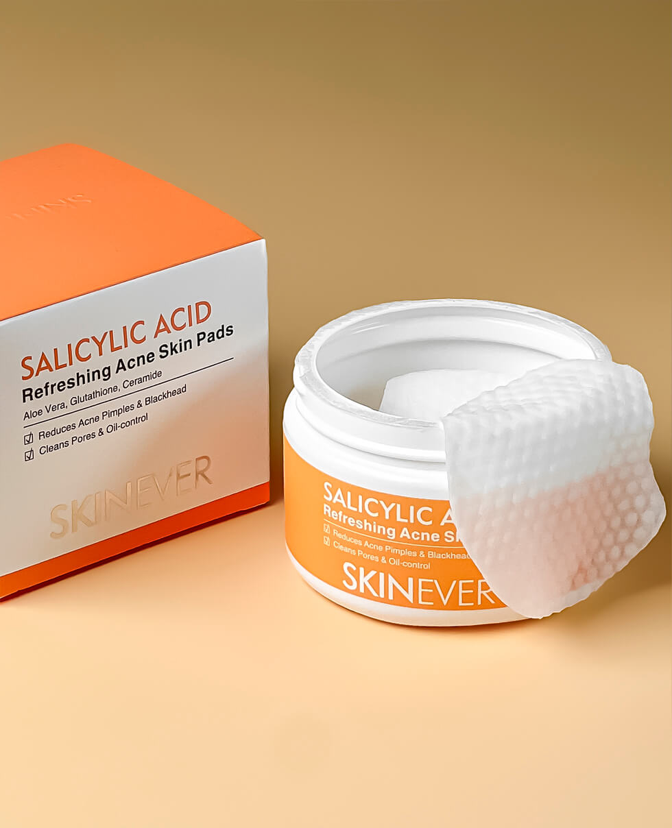 Пілінг-педи із саліциловою кислотою Skinever Salicylic Acid Refreshing Acne Skin Pads