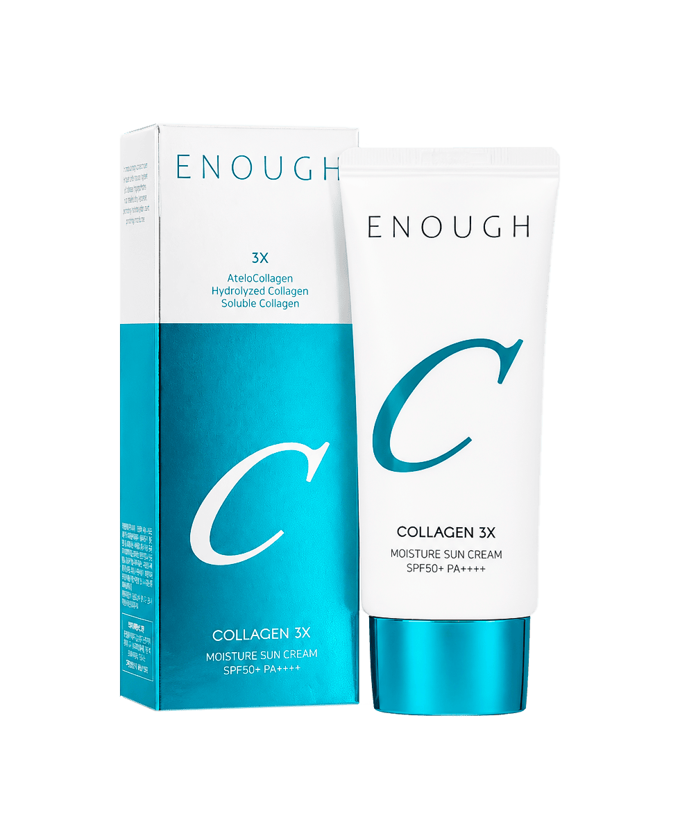 Сонцезахисний крем з колагеном Enough Collagen 3X Moisture Sun Cream SPF50+ РА++++