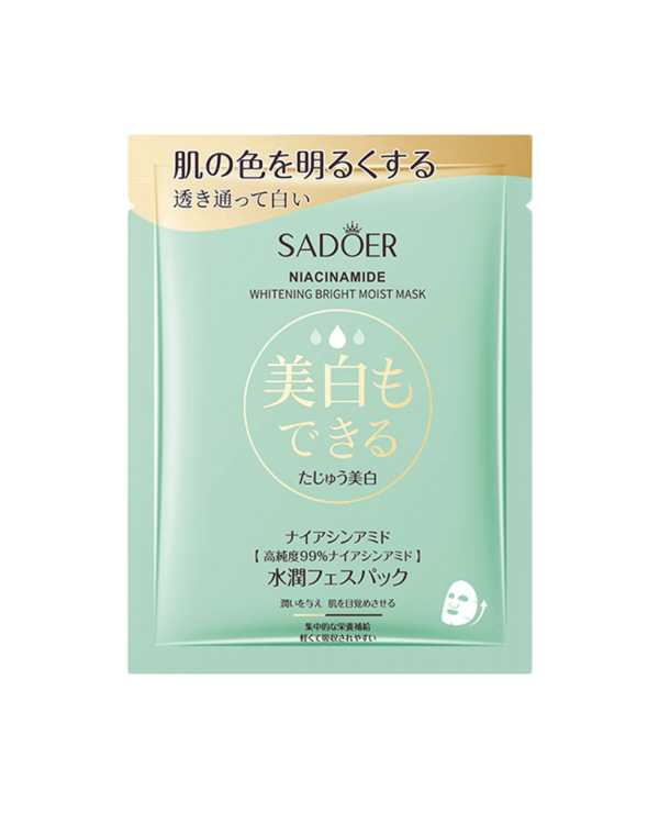 Тканинна маска з ніацинамідом освітлююча Sadoer Niacinamide Whitening Bright Moist Mask
