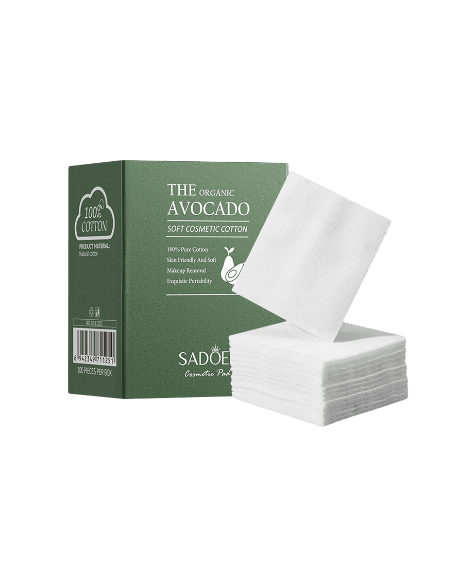 Хлопковые салфетки Sadoer The Organic Avocado Soft Cosmetic Cotton Pad