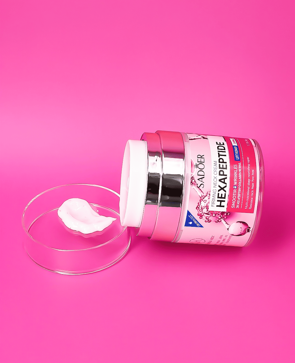 Крем для шеи с пептидами, коллагеном и ретинолом Sadoer Hexapeptide Firming Neck Cream