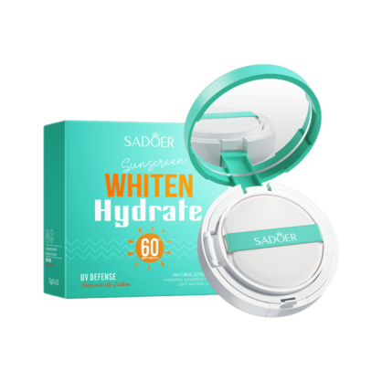 Сонцезахисний крем у кушоні Sadoer Whiten Hydrate Sunscreen Air Cushion SPF60+ PA+++
