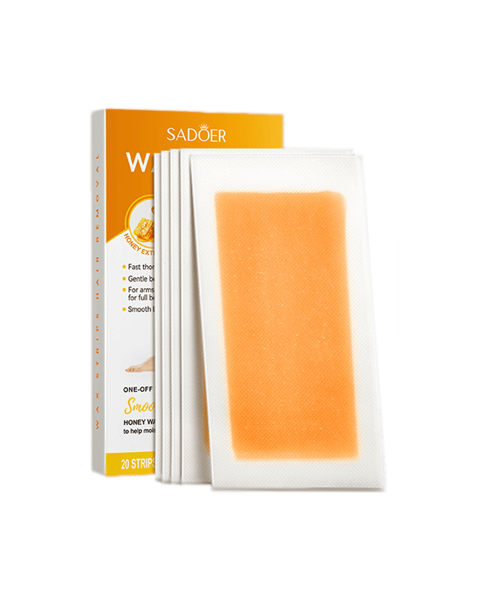 Воскові смужки для депіляціі з екстрактом меду Sadoer Wax Strips Hair Removal Honey Extract