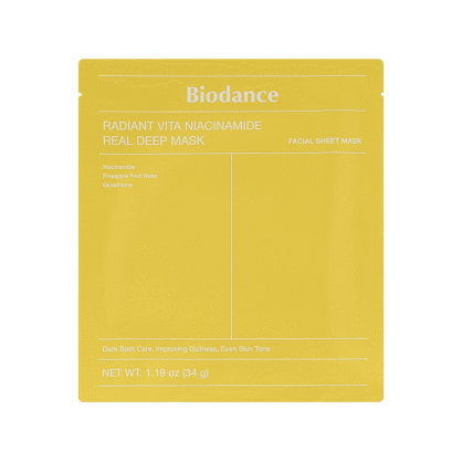 Маска гідрогелева з ніацинамідом та глутатіоном Biodance Radiant Vita Niacinamide Real Deep Mask