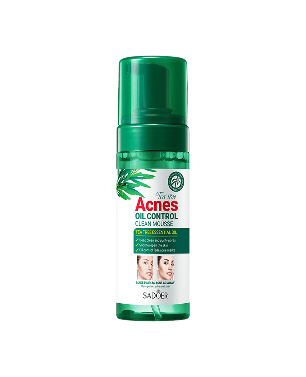 Пінка для вмивання від акне Sadoer Tea Tree Acnes Oil Control Clean Mousse