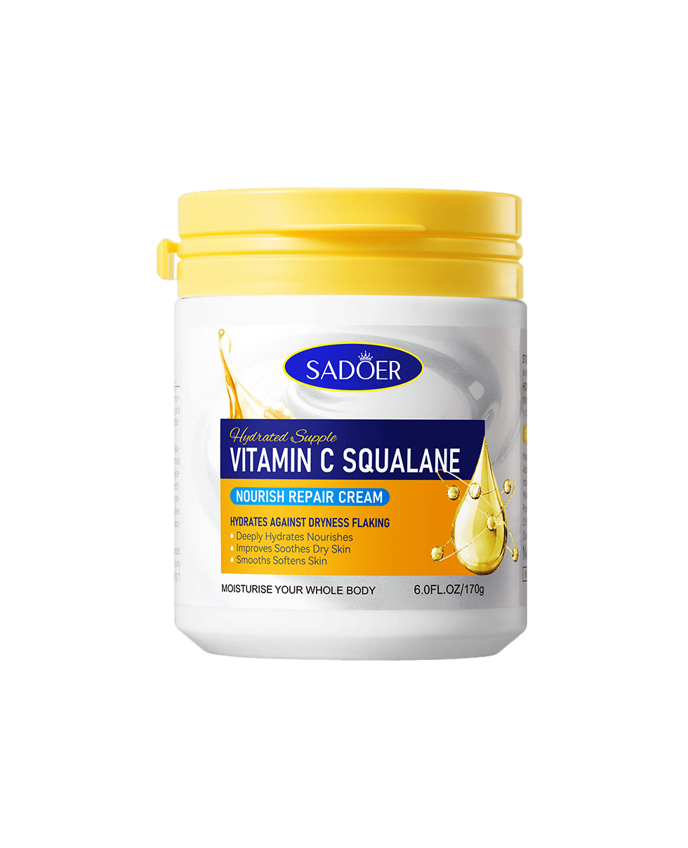 Глубоко увлажняющий крем для тела с витамином С и скваланом Sadoer Vitamin C Squalane Nourish Repair Cream
