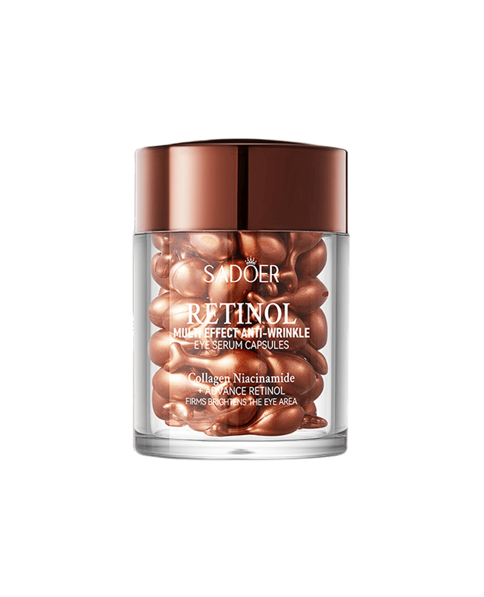 Капсули для шкіри навколо очей з ретинолом Sadoer Retinol Multi Effect Anti-Wrinkle Eye Serum Capsules
