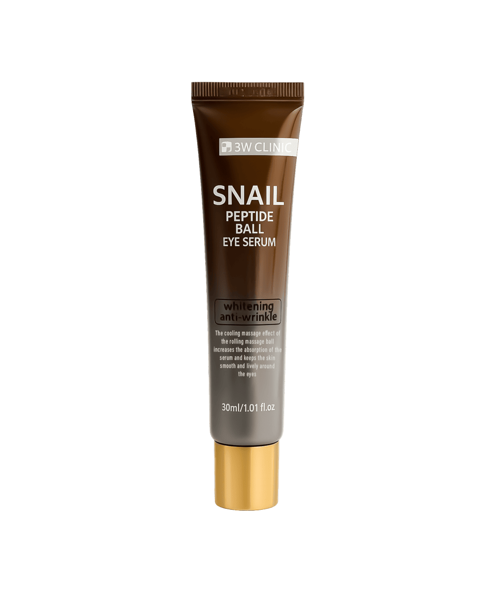 Сироватка-ролер навколо очей з муцином равлика та пептидами 3W Clinic Snail Peptide Ball Eye Serum