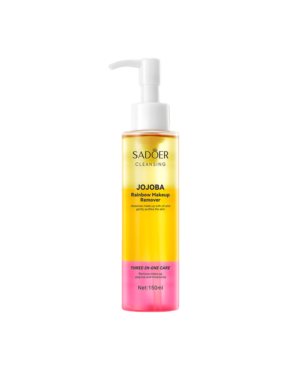 Засіб для зняття макіяжу з олією жожоба Sadoer Jojoba Rainbow Makeup Remover