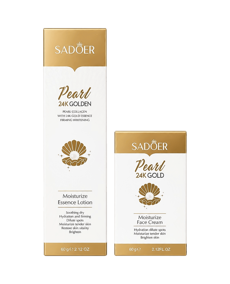Набор с золотом и жемчугом  Sadoer Pearl 24K Gold