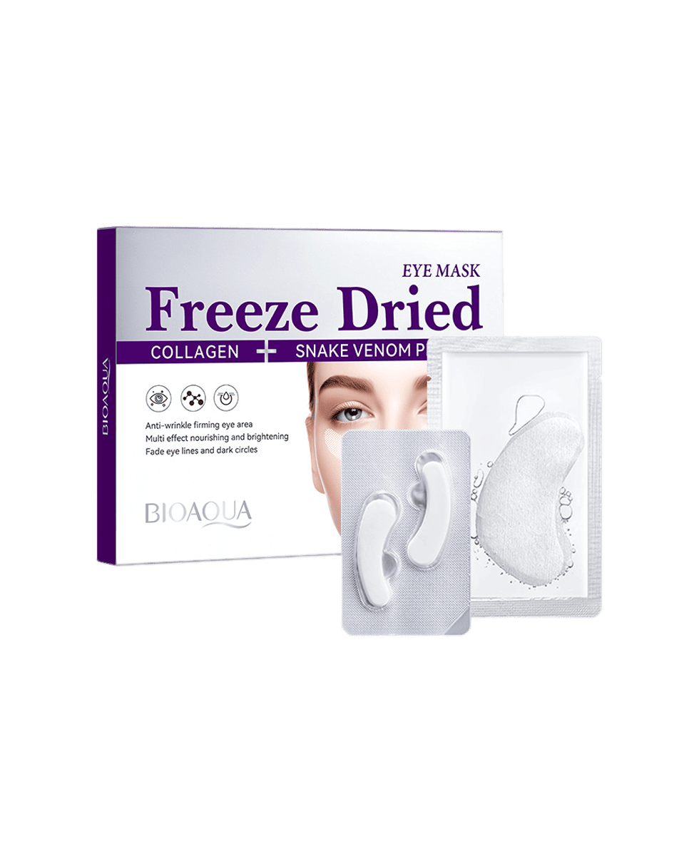 Набір омолоджуючих патчів з колагеном та зміїним пептидом Bioaqua Freeze Dried Collagen + Snake Venom Peptide Eye Mask
