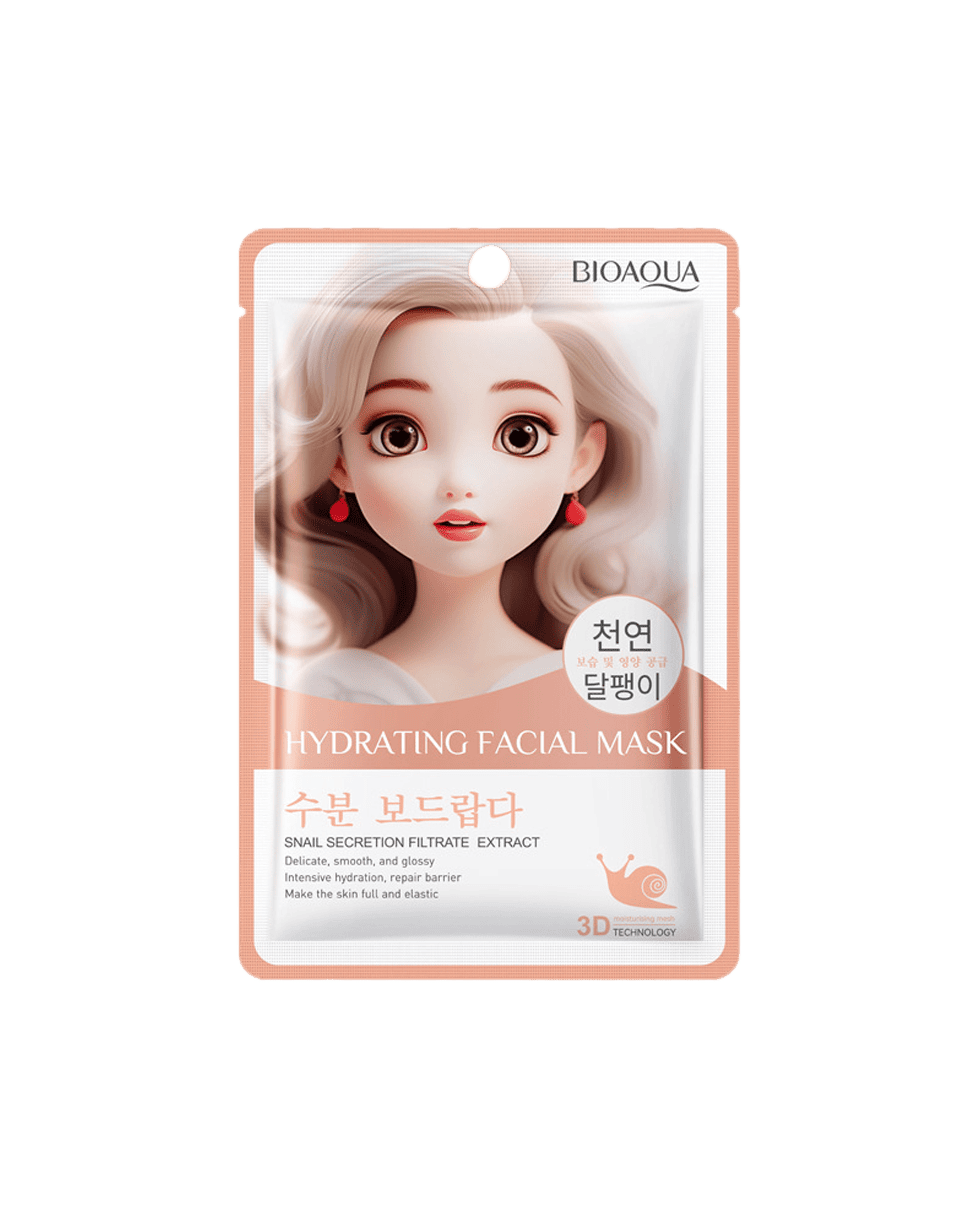 Тканинна маска з муцином равлика Bioaqua Hydrating Facial Mask