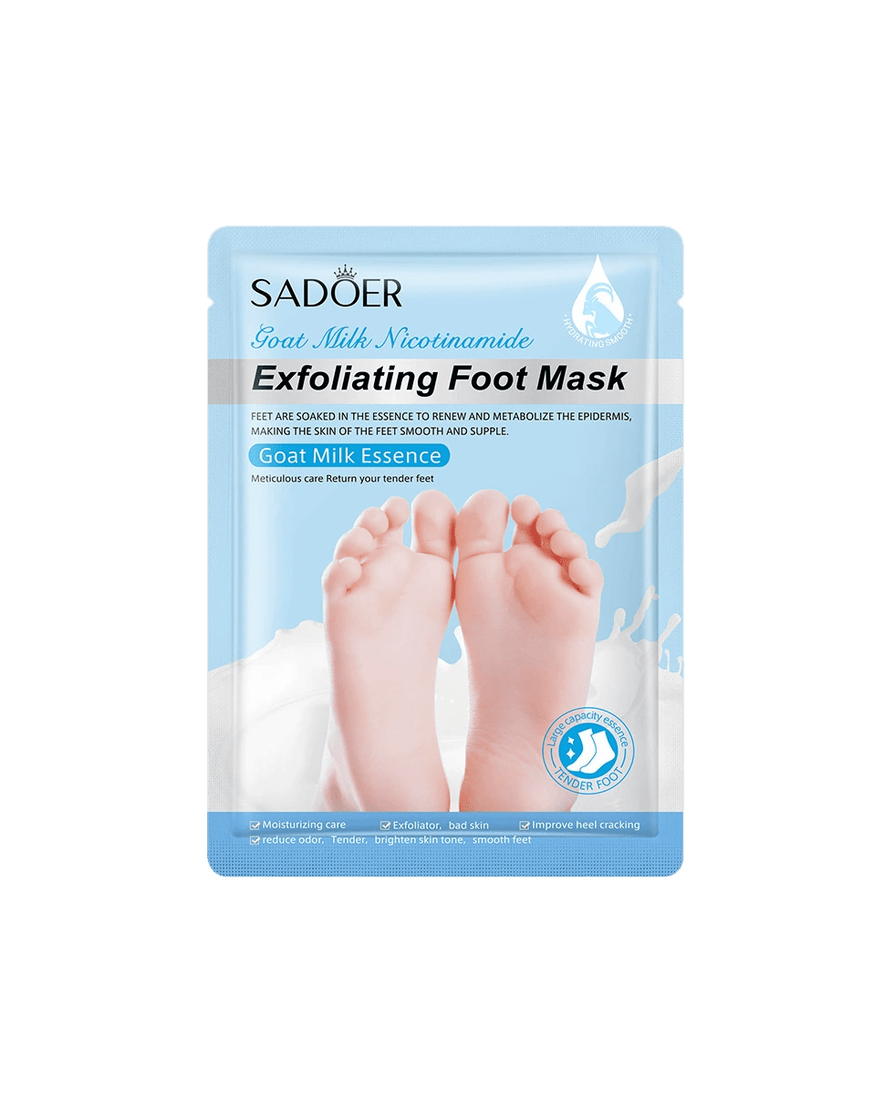Відлущуюча маска для ніг Sadoer Goat Milk Nicotinamide Exfoliating Foot Mask