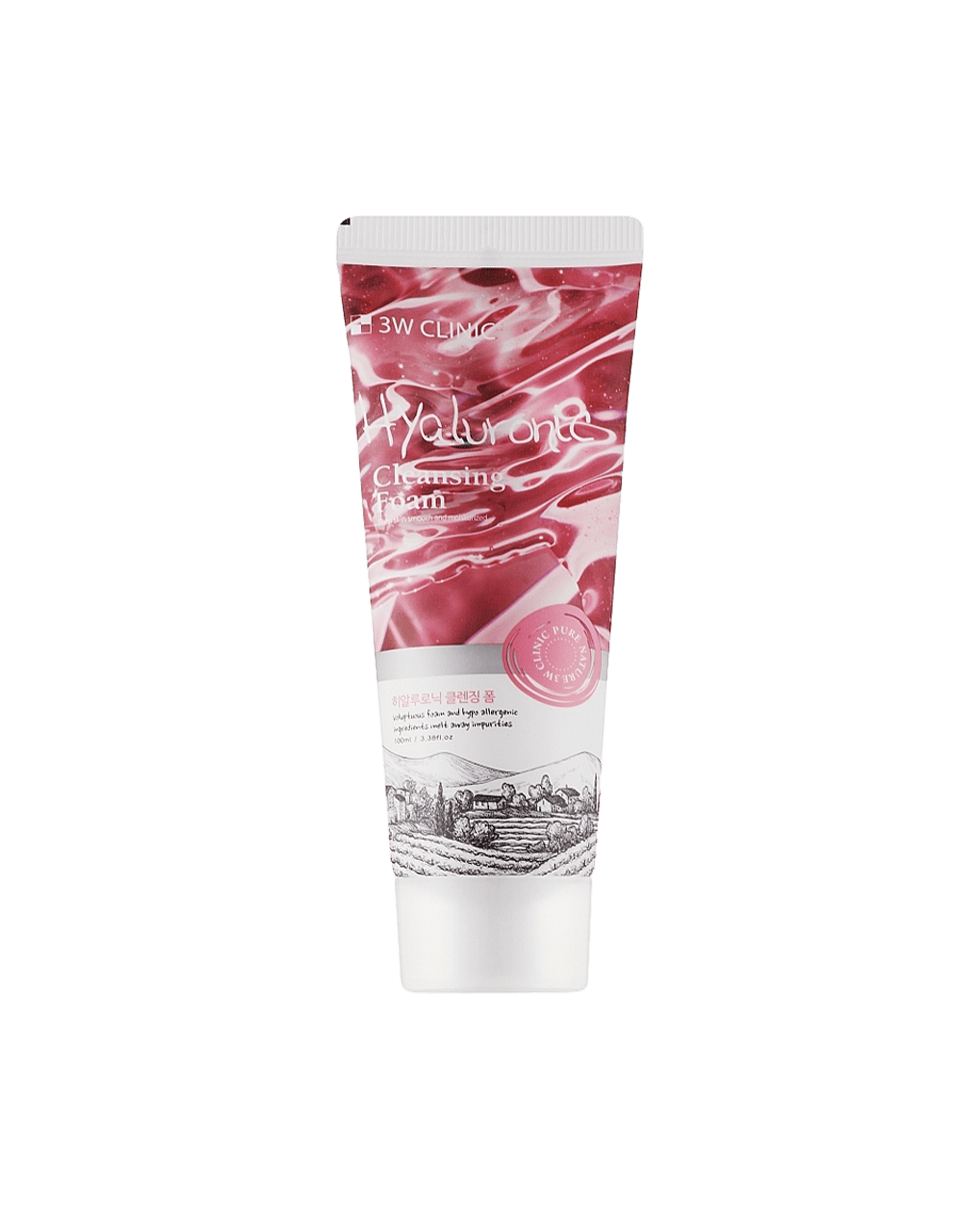 Пенка для умывания с гиалуроновой кислотой 3W Clinic Hyaluronic Cleansing Foam