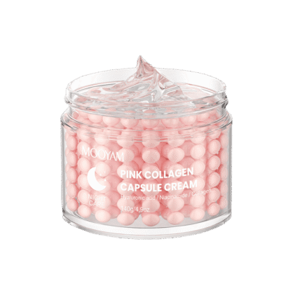 Нічний капсульний крем з колагеном Mooyam Pink Collagen Capsule Cream