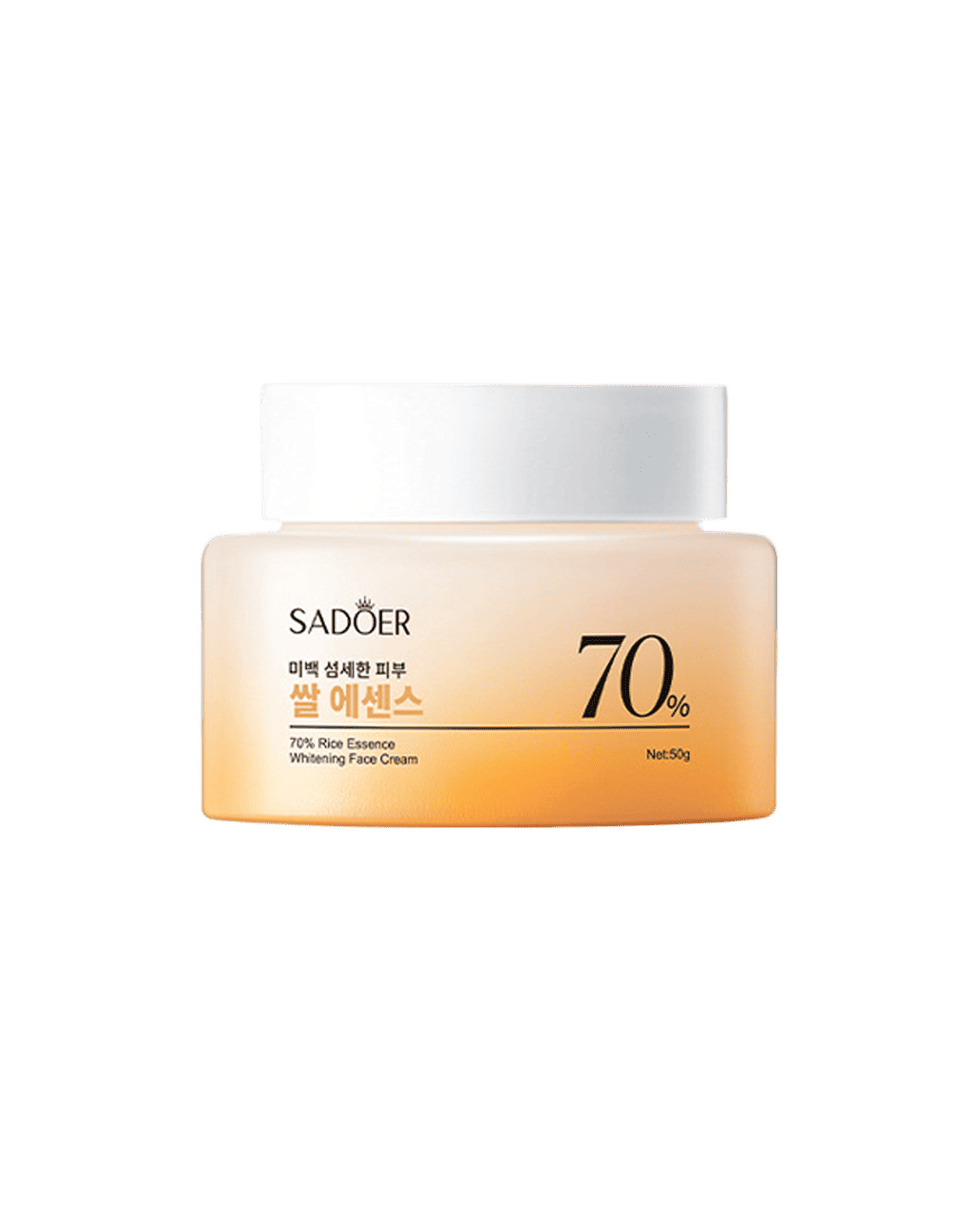 Крем для ровного тона с рисовой эссенцией Sadoer 70% Rice Essence Whitening Face Cream