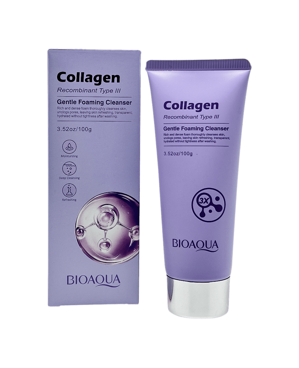 Пенка для умывания с коллагеном Bioaqua Collagen Recombinant Type 3 Gentle Foaming Cleanser