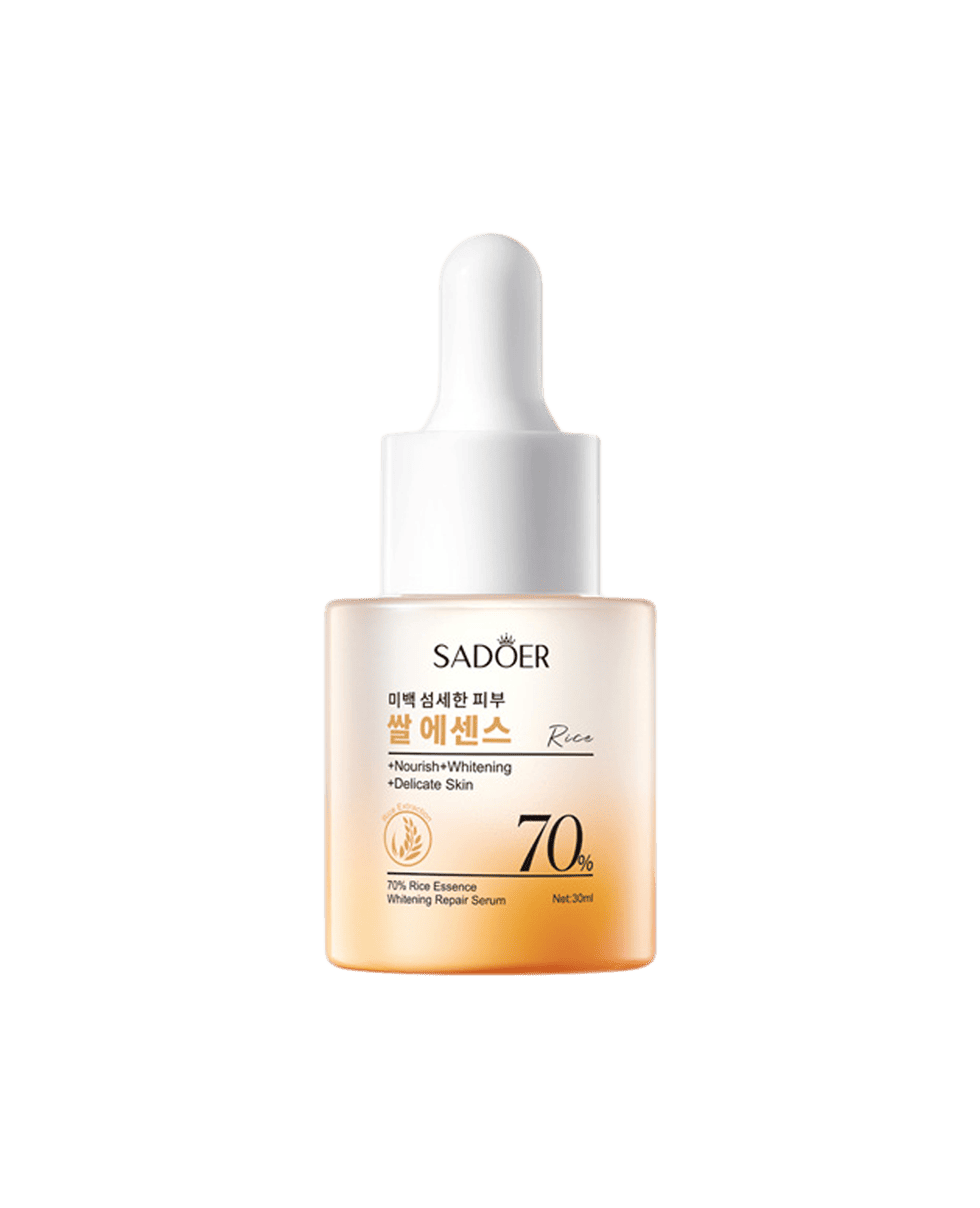 Сыворотка для ровного тона с рисовой эссенцией Sadoer 70% Rice Essence Whitening Repair Serum