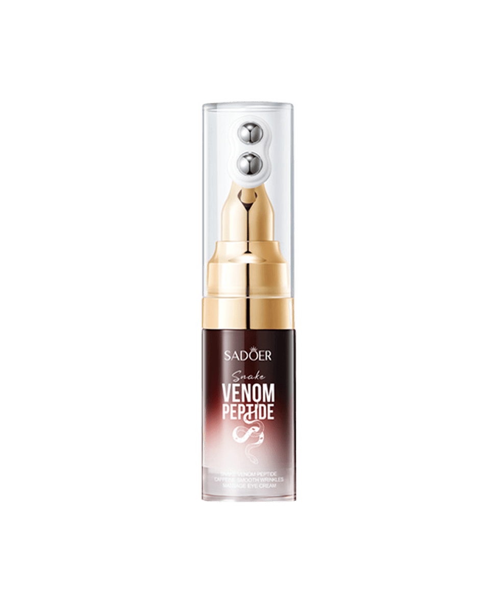 Крем-ролер навколо очей зі зміїним пептидом Sadoer Snake Venom Peptide Caffeine Smooth Wrinkles Massage Eye Cream