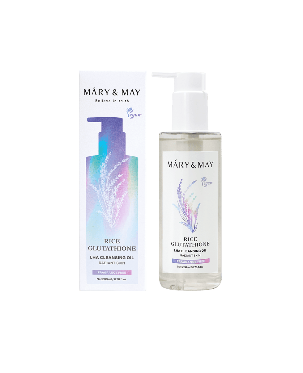 mary&may rice glutathione lha cleansing oil Mary&May - Rice Glutathione LHA Cleansing Oil - Jemný odličovací olej s  rýžovým extraktem, glutathionem a LHA - 200 ml main image 0