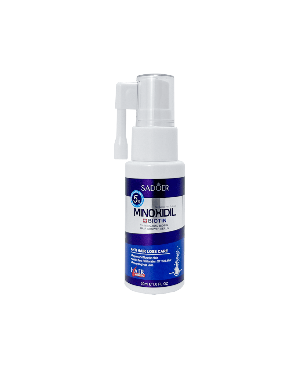 Сироватка проти випадіння волосся Sadoer 5% Minoxidil Biotin Hair Growth Serum