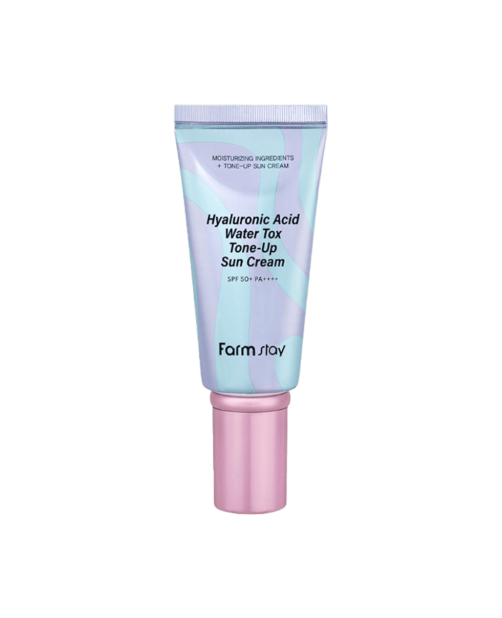Сонцезахисний крем з ефектом вирівнювання тону Farm Stay Hyaluronic Acid Water Tox Tone-Up Sun Cream SPF 50+ PA ++++