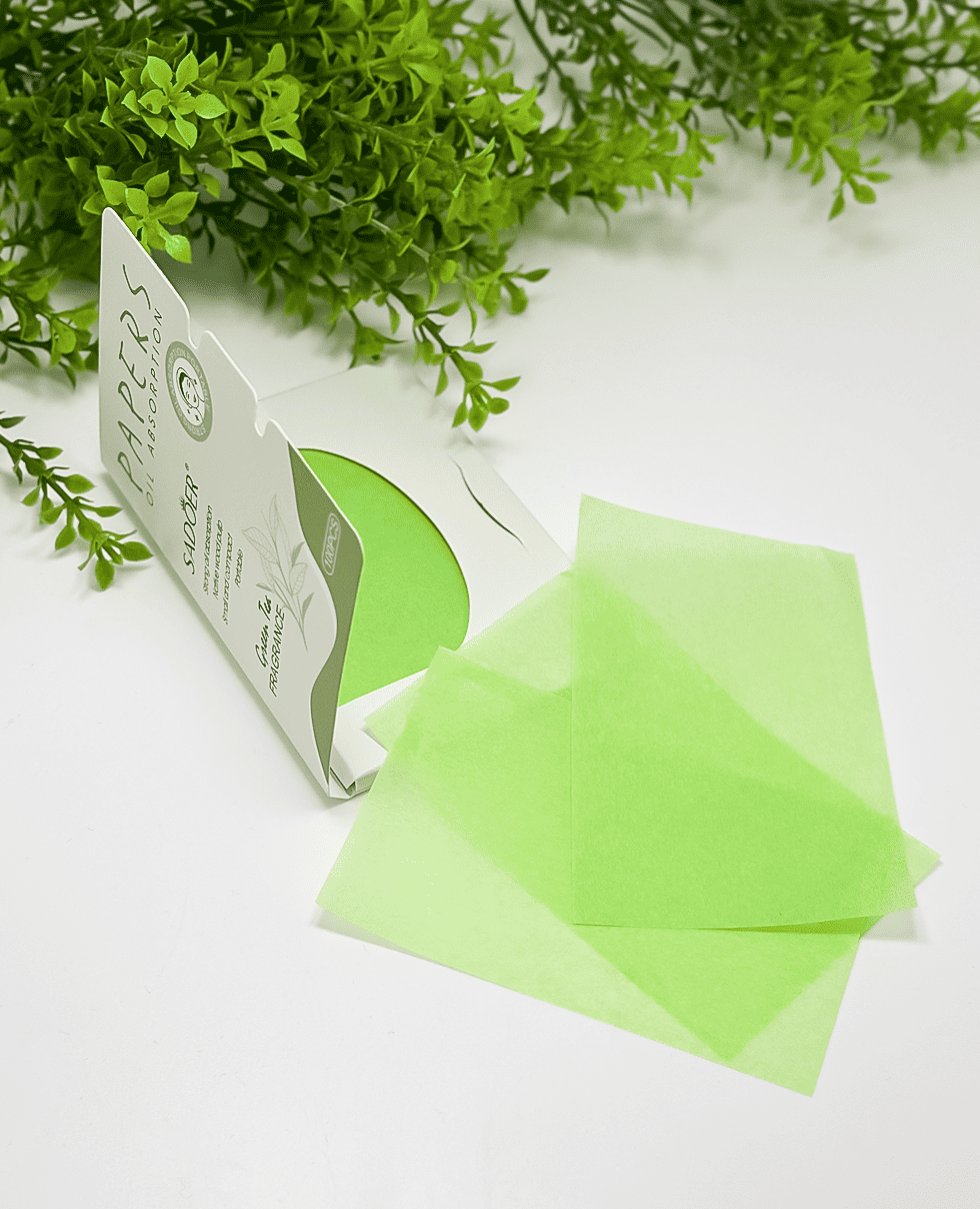 Матуючі серветки з ароматом зеленого чаю Sadoer Green Tea Fragrance Oil Absorbtion Paper