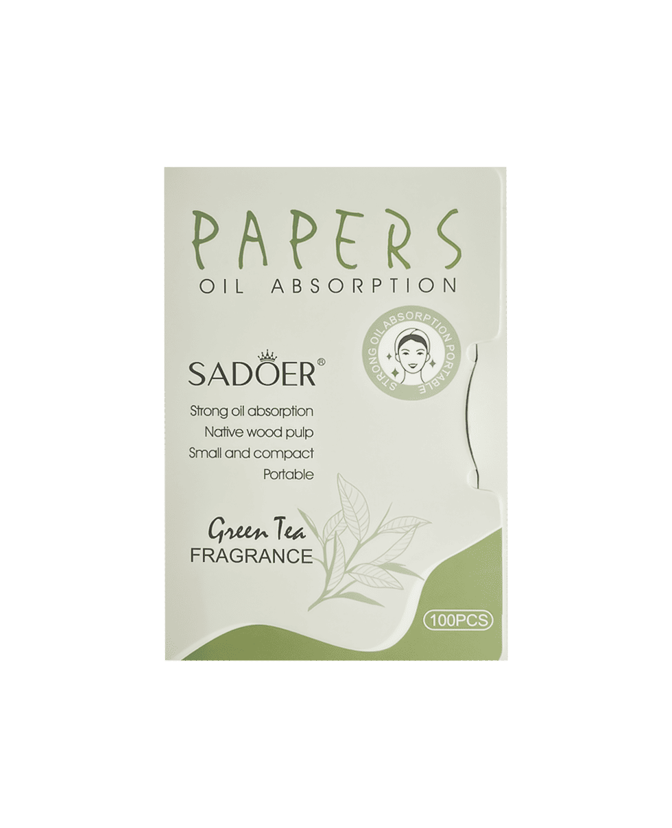 Матуючі серветки з ароматом зеленого чаю Sadoer Green Tea Fragrance Oil Absorbtion Paper