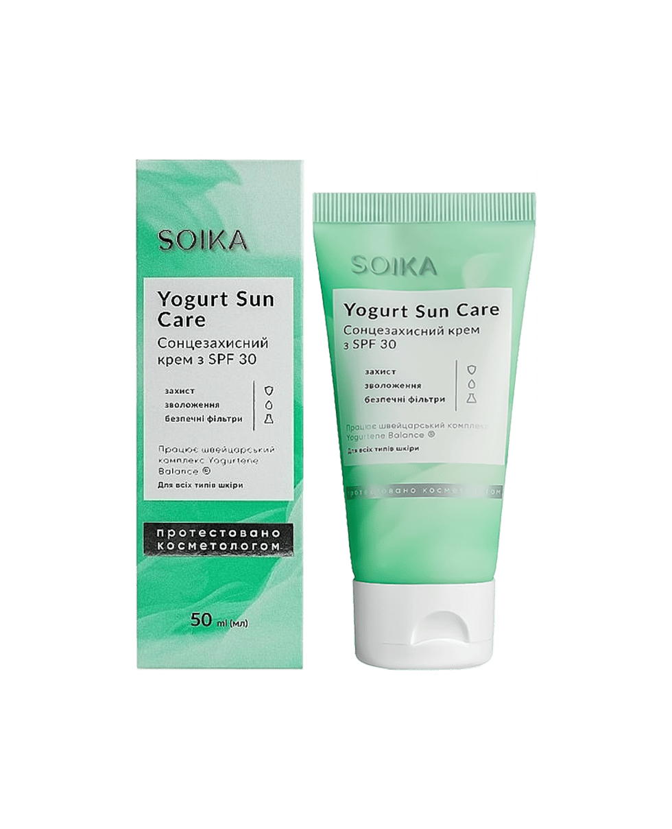 Сонцезахисний крем з пробіотиками Soika Yogurt Sun Care SPF30