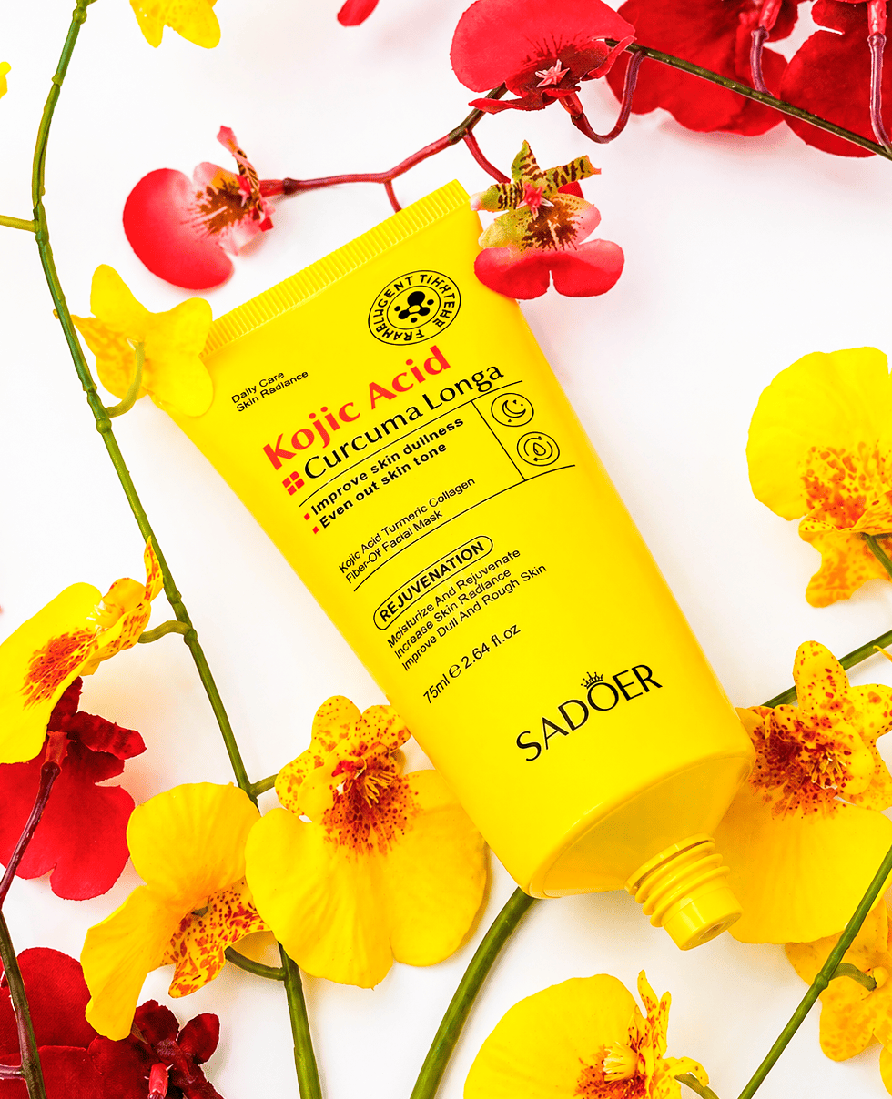 Маска-плівка з коєвою кислотою Sadoer Kojic Acid Turmeric Collagen Tear-Off Facial Mask