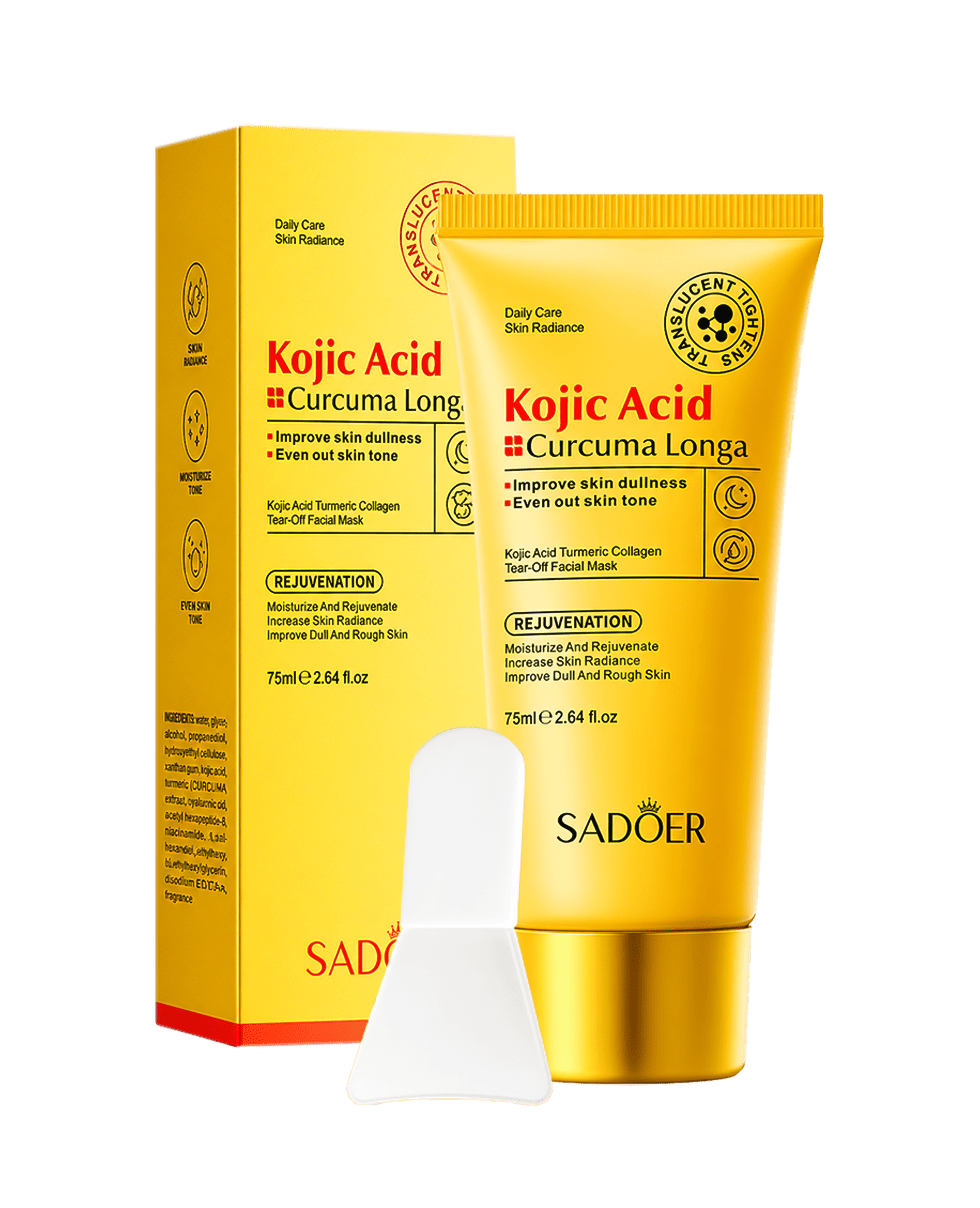 Маска-плівка з коєвою кислотою Sadoer Kojic Acid Turmeric Collagen Tear-Off Facial Mask