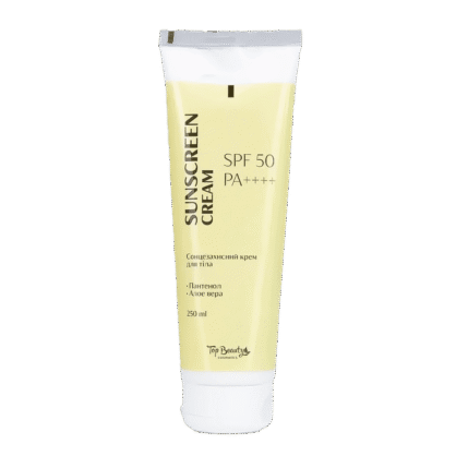 Сонцезахисний крем для тіла з алое вера та пантенолом Top Beauty  SPF 50 PA++++