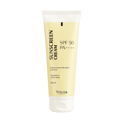 Сонцезахисний крем для тіла з алое вера та пантенолом Top Beauty  SPF 50 PA++++