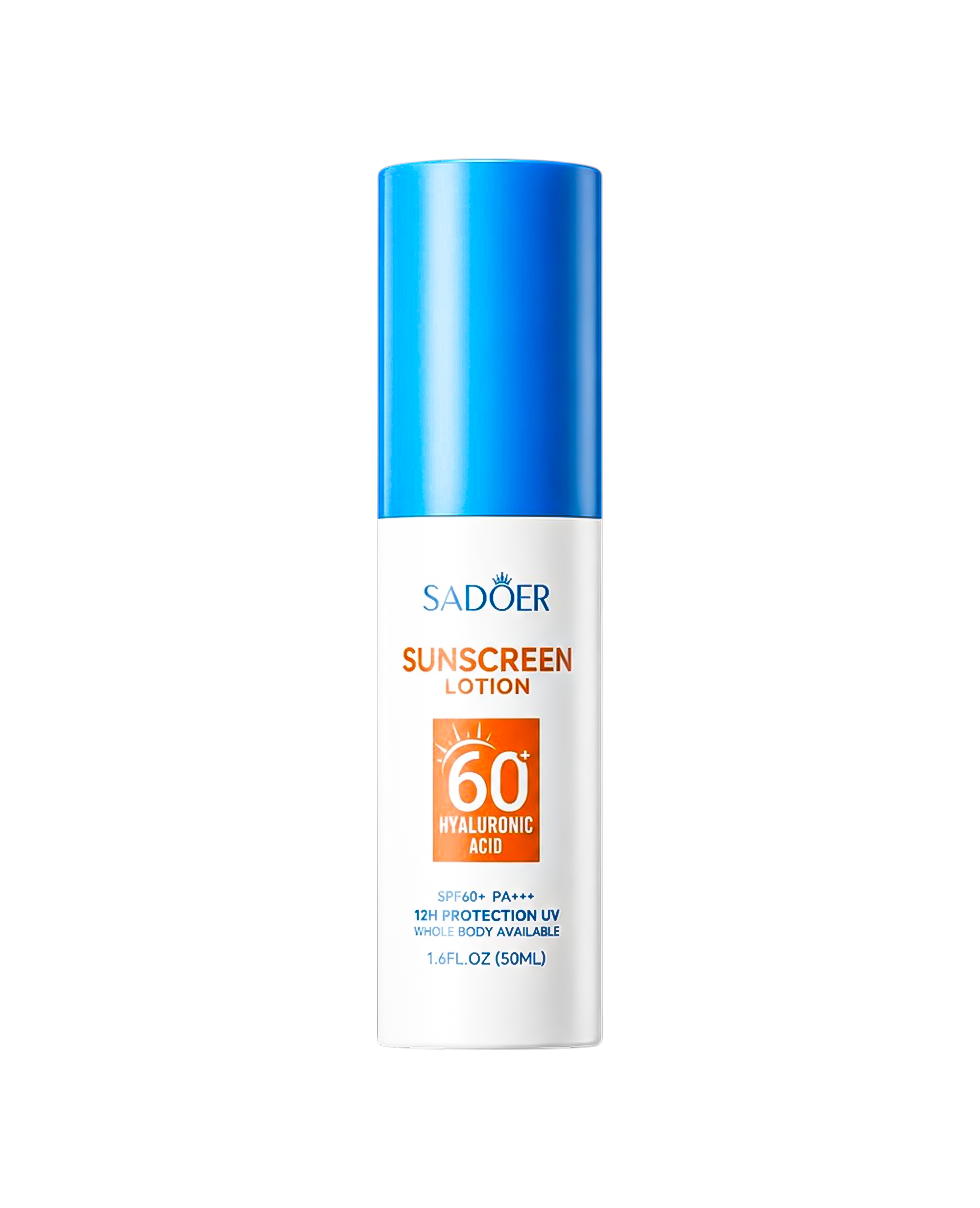 Сонцезахисний лосьйон для обличчя з гіалуроновою кислотою Sadoer Hyaluronic Acid Sunscreen Lotion SPF 60+ PA+++
