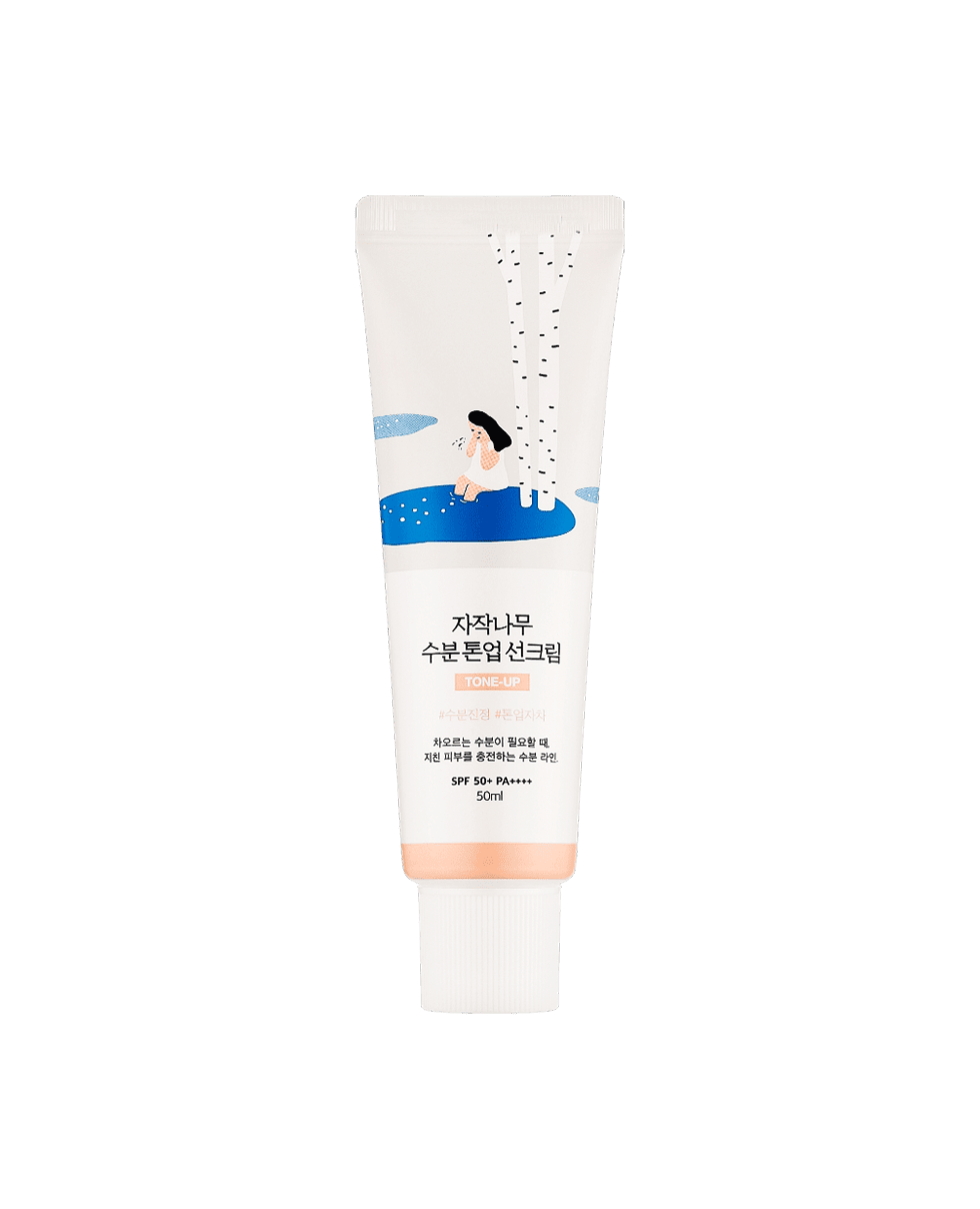 Тонуючий сонцезахисний крем з березовим соком Round Lab Birch Juice Moisturizing Tone Up Sunscreen SPF 50+ PA++++