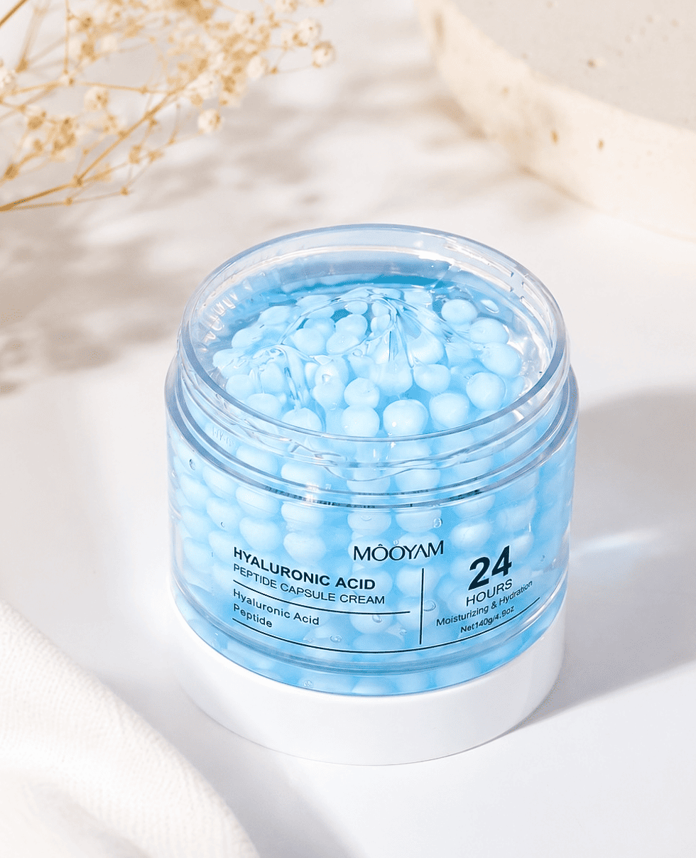 Капсульний крем з пептидами та гіалуроновою кислотою Mooyam Hyaluronic Acid Peptide Capsule Cream