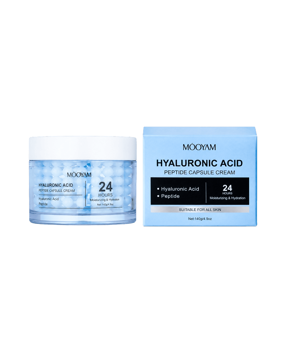 Капсульний крем з пептидами та гіалуроновою кислотою Mooyam Hyaluronic Acid Peptide Capsule Cream
