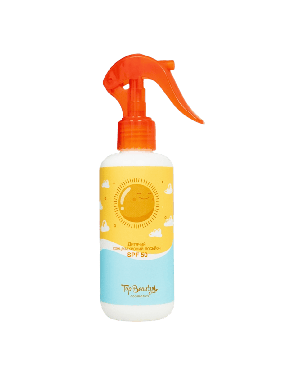 Дитячий сонцезахисний лосьйон SPF50 вік 3+ Top Beauty