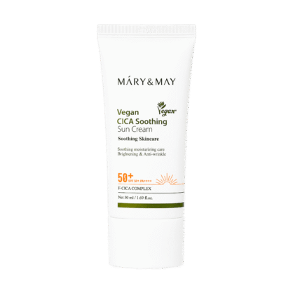 Солнцезащитный крем с центеллой Mary & May Vegan Cica Soothing Sun Cream SPF 50+ PA++++