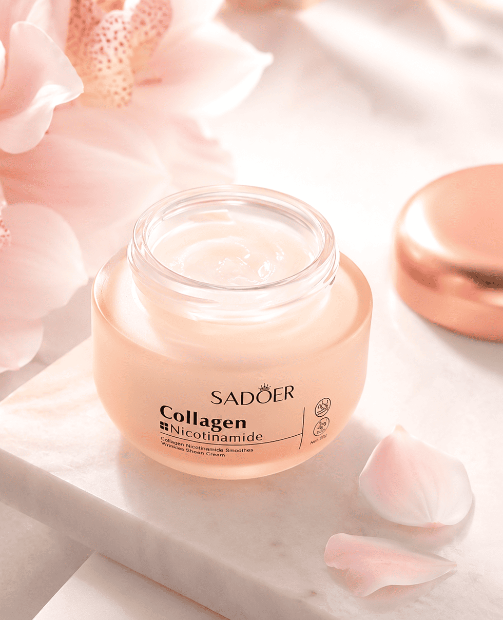 Крем для лица с коллагеном Sadoer Collagen Nicotinamide Smoothes Wrinkles Sheen Cream