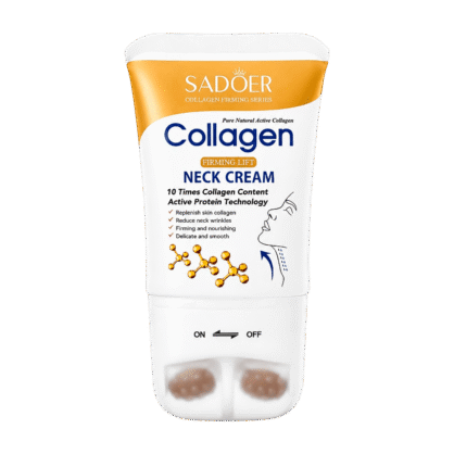 Крем для шеи с массажными роликами с коллагеном Sadoer Collagen Firming Lift Neck Cream