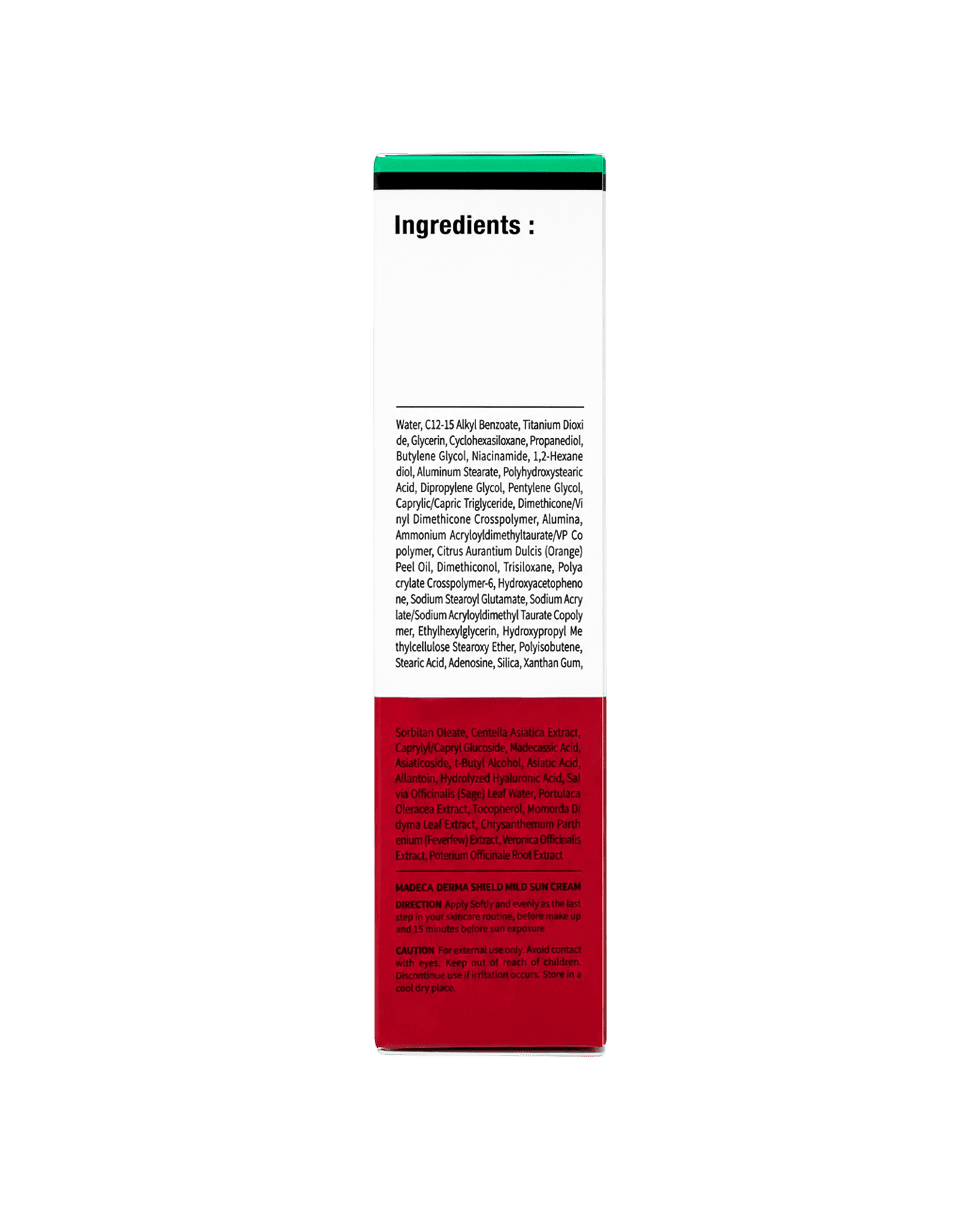 Солнцезащитный крем с центеллой Centellian24 Madeca Derma Shield Mild Sun Cream SPF 50+ PA++++