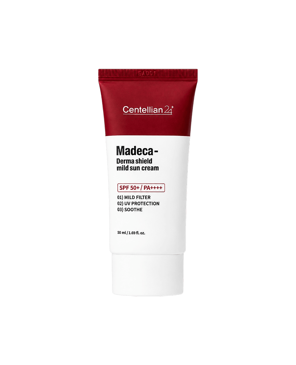 Солнцезащитный крем с центеллой Centellian24 Madeca Derma Shield Mild Sun Cream SPF 50+ PA++++