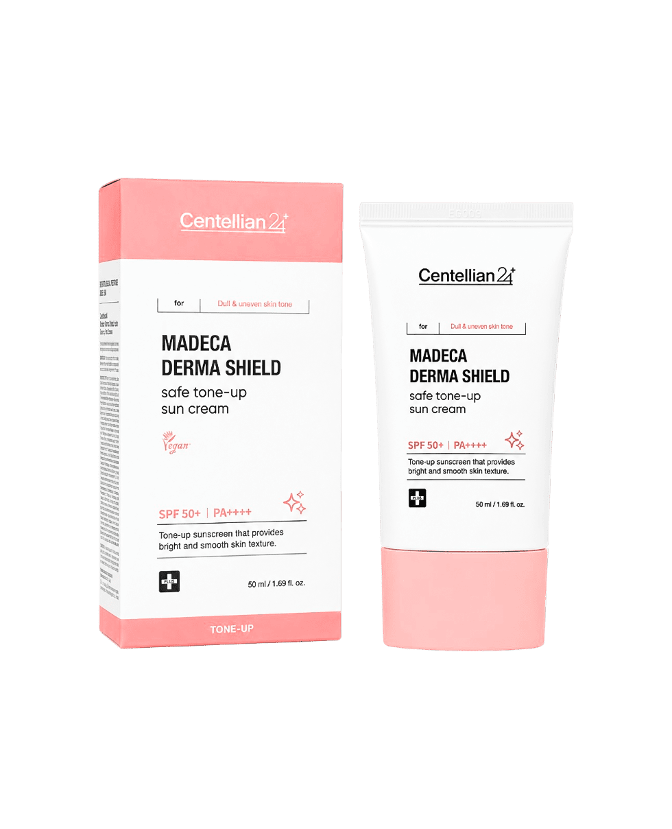 Солнцезащитный крем с эффектом коррекции тона Centellian24 Madeca Derma Shield Safe Tone-Up Sun Cream SPF 50+ PA++++