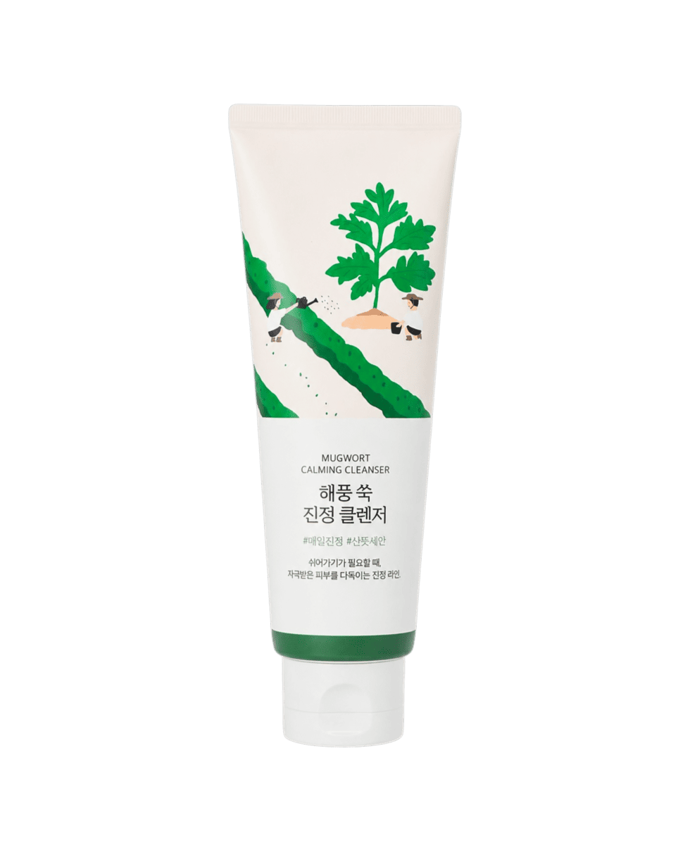 Пінка для вмивання з морським полином Round Lab Mugwort Calming Cleanser