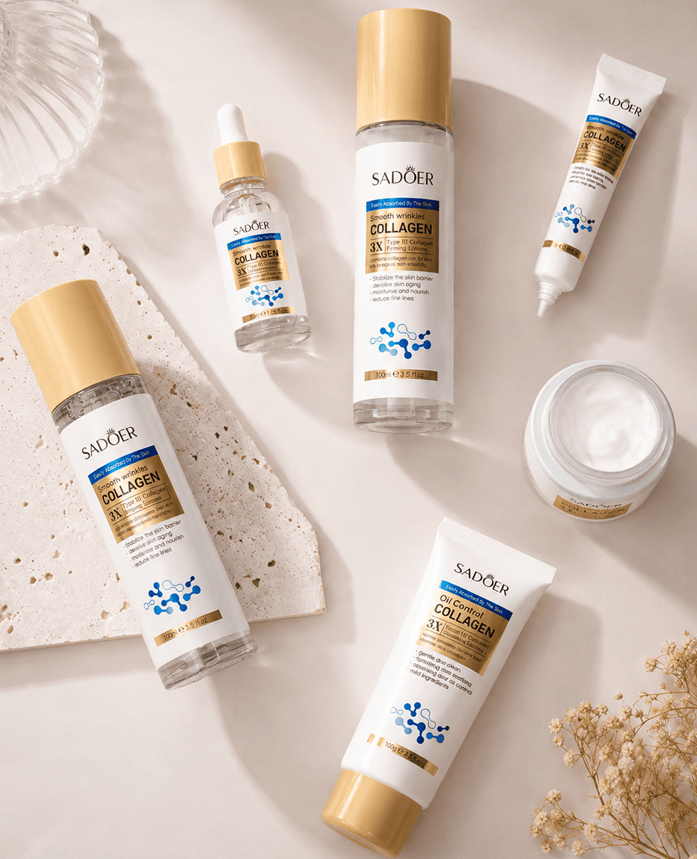 Подарунковий набір з колагеном Sadoer 3x Type III Collagen Smooth Wrinkles Firming Set