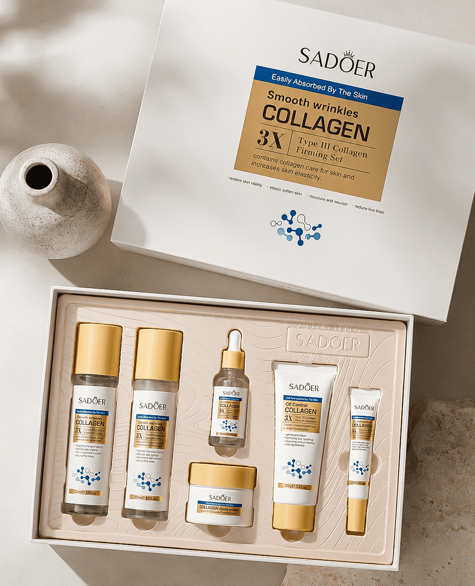 Подарунковий набір з колагеном Sadoer 3x Type III Collagen Smooth Wrinkles Firming Set