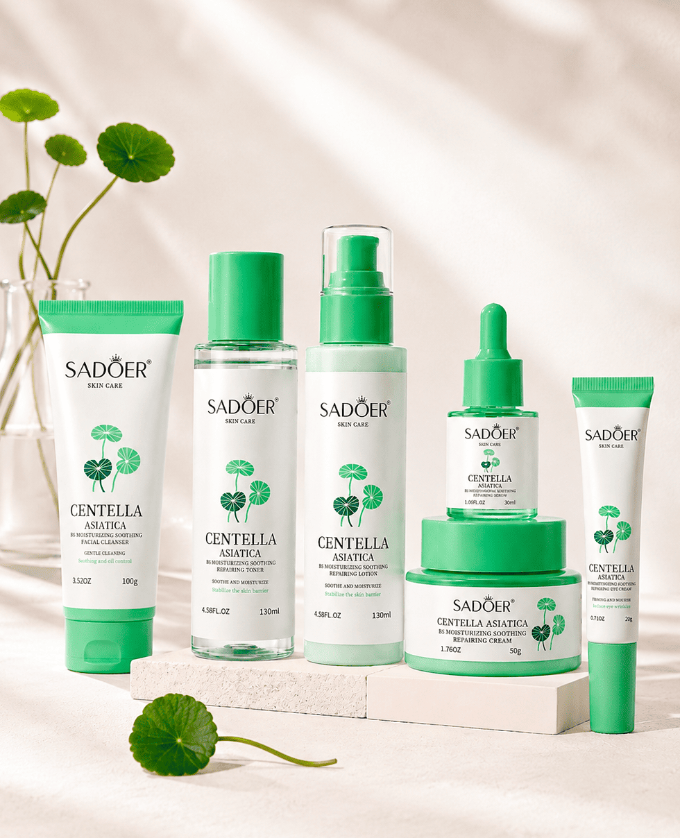 Подарунковий набір з центеллою Sadoer Centella Asiatica B5 Moisturizing Soothing Repairing 6-Piece Set