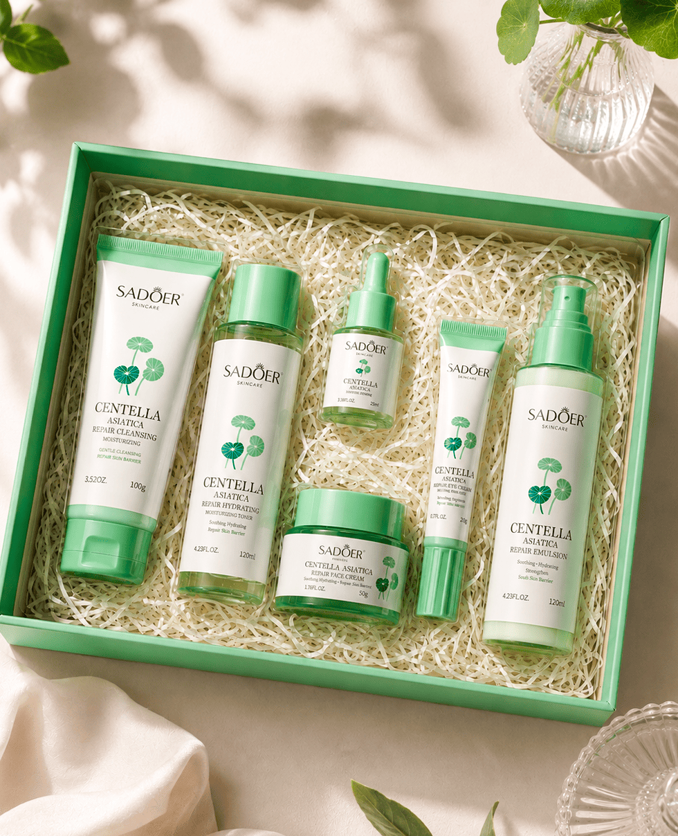 Подарунковий набір з центеллою Sadoer Centella Asiatica B5 Moisturizing Soothing Repairing 6-Piece Set