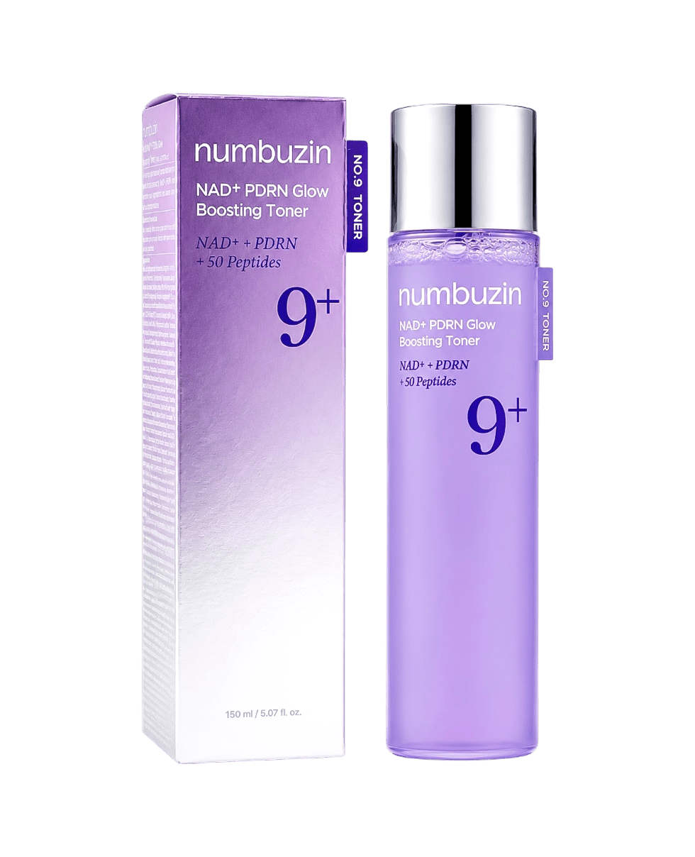 Тонер с NAD+, пептидами и PDRN Numbuzin No.9+ NAD+ PDRN Glow Boosting Toner